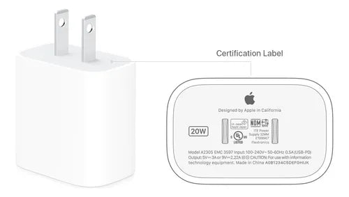 Adaptador de corriente USB-C de 20 W